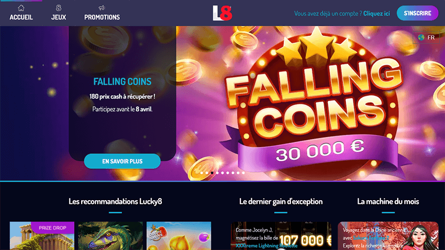 Interface Lucky8 Casino