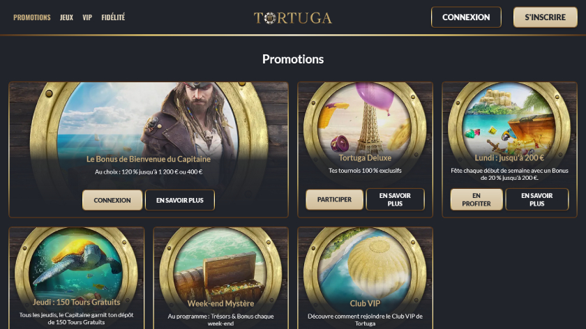 Bonus Tortuga Casino