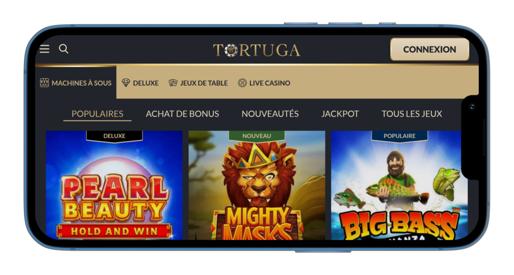 Tortuga interface mobile