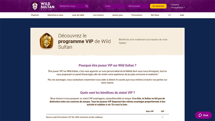 Programme VIP Wild Sultan